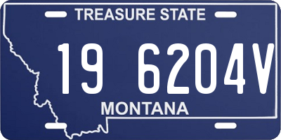 MT license plate 196204V