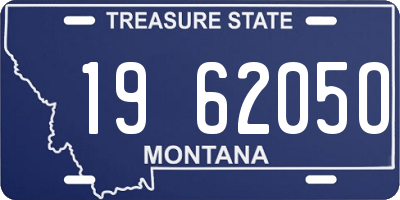 MT license plate 196205O