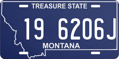 MT license plate 196206J