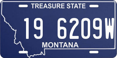 MT license plate 196209W