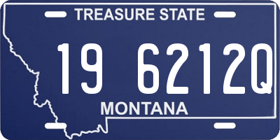 MT license plate 196212Q