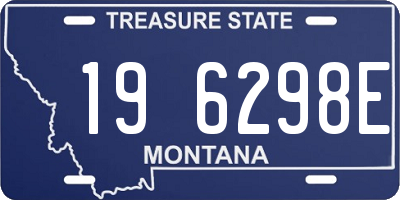 MT license plate 196298E