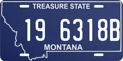 MT license plate 196318B