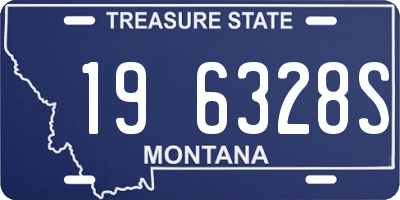MT license plate 196328S