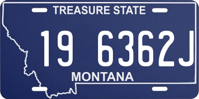 MT license plate 196362J