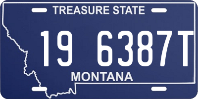 MT license plate 196387T