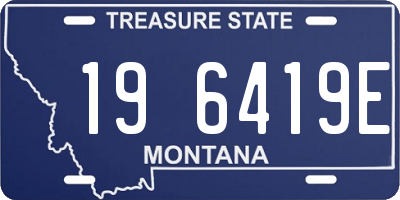 MT license plate 196419E