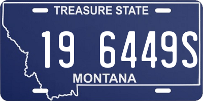 MT license plate 196449S