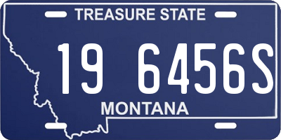 MT license plate 196456S