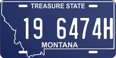 MT license plate 196474H