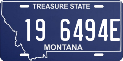 MT license plate 196494E