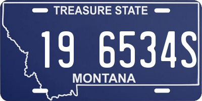 MT license plate 196534S