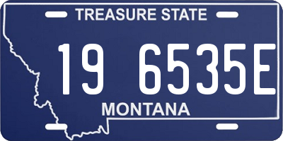 MT license plate 196535E