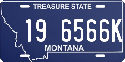 MT license plate 196566K
