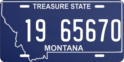 MT license plate 196567O