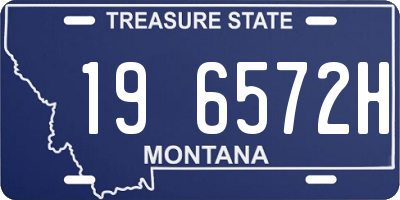 MT license plate 196572H