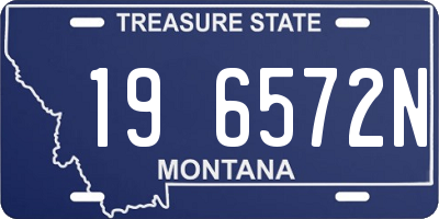 MT license plate 196572N