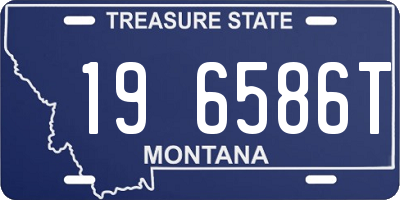MT license plate 196586T