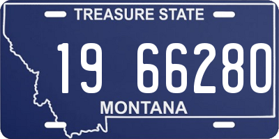MT license plate 196628O