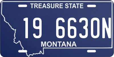 MT license plate 196630N
