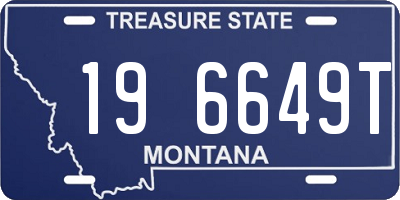 MT license plate 196649T