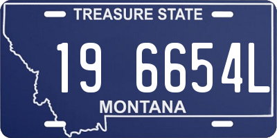 MT license plate 196654L