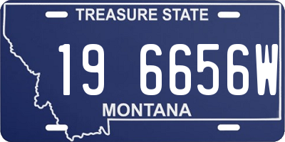 MT license plate 196656W