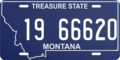 MT license plate 196662O