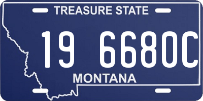 MT license plate 196680C