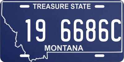 MT license plate 196686C