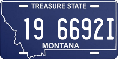 MT license plate 196692I