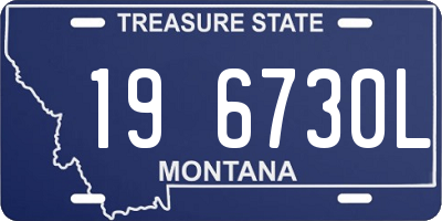 MT license plate 196730L