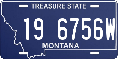 MT license plate 196756W