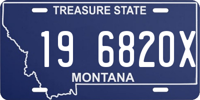 MT license plate 196820X