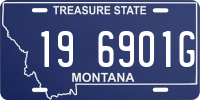 MT license plate 196901G
