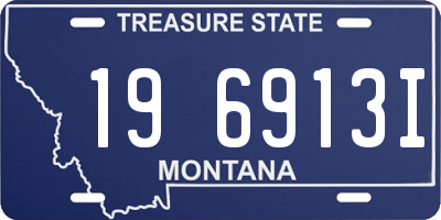 MT license plate 196913I