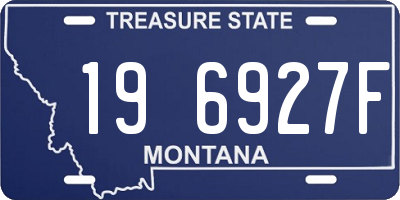 MT license plate 196927F