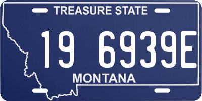 MT license plate 196939E