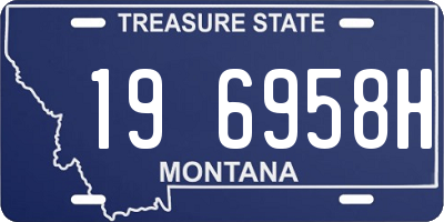 MT license plate 196958H