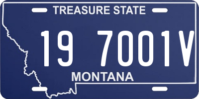 MT license plate 197001V