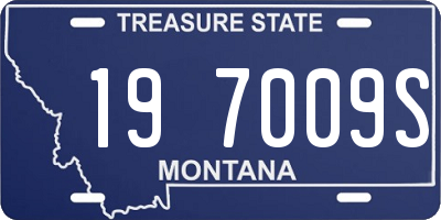 MT license plate 197009S