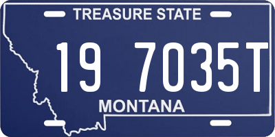 MT license plate 197035T