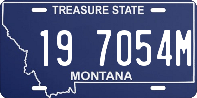 MT license plate 197054M