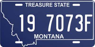MT license plate 197073F