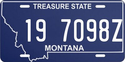 MT license plate 197098Z