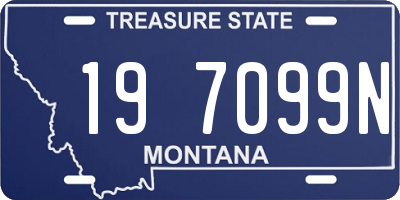 MT license plate 197099N