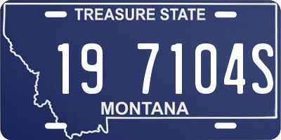 MT license plate 197104S
