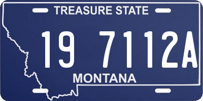 MT license plate 197112A