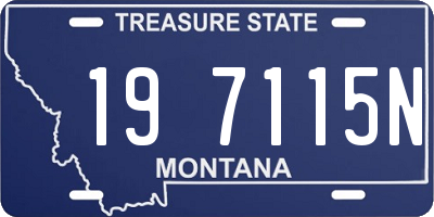 MT license plate 197115N