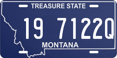 MT license plate 197122Q